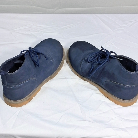 Oshkosh B'gosh Kid's Size 3 Gunther Unique Blue Tie Boots Shoes - Picture 3 of 9